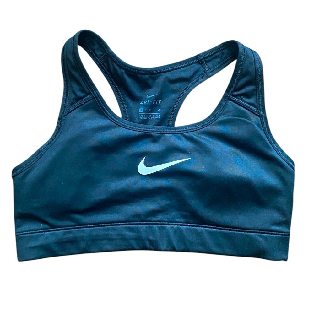 Nike Dri Fit Black Swoosh Bra Size Small